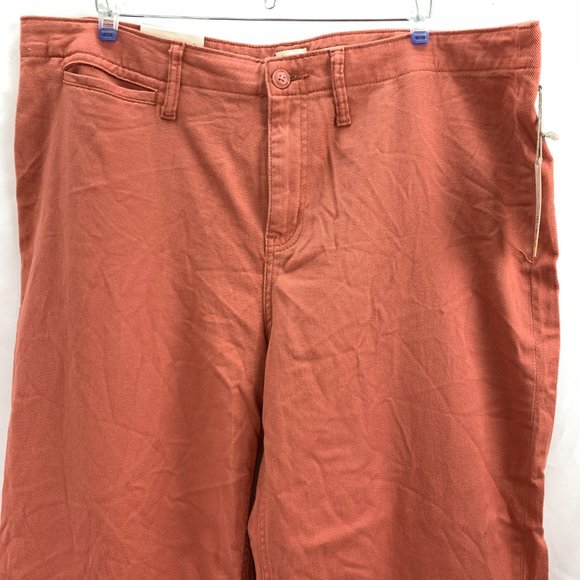 Universal Thread Wide Leg Crop Orange SZ 18 #Z033 - Picture 3 of 8